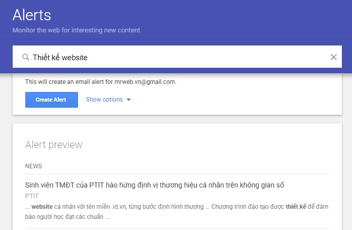 Nhập từ khóa cần theo dõi