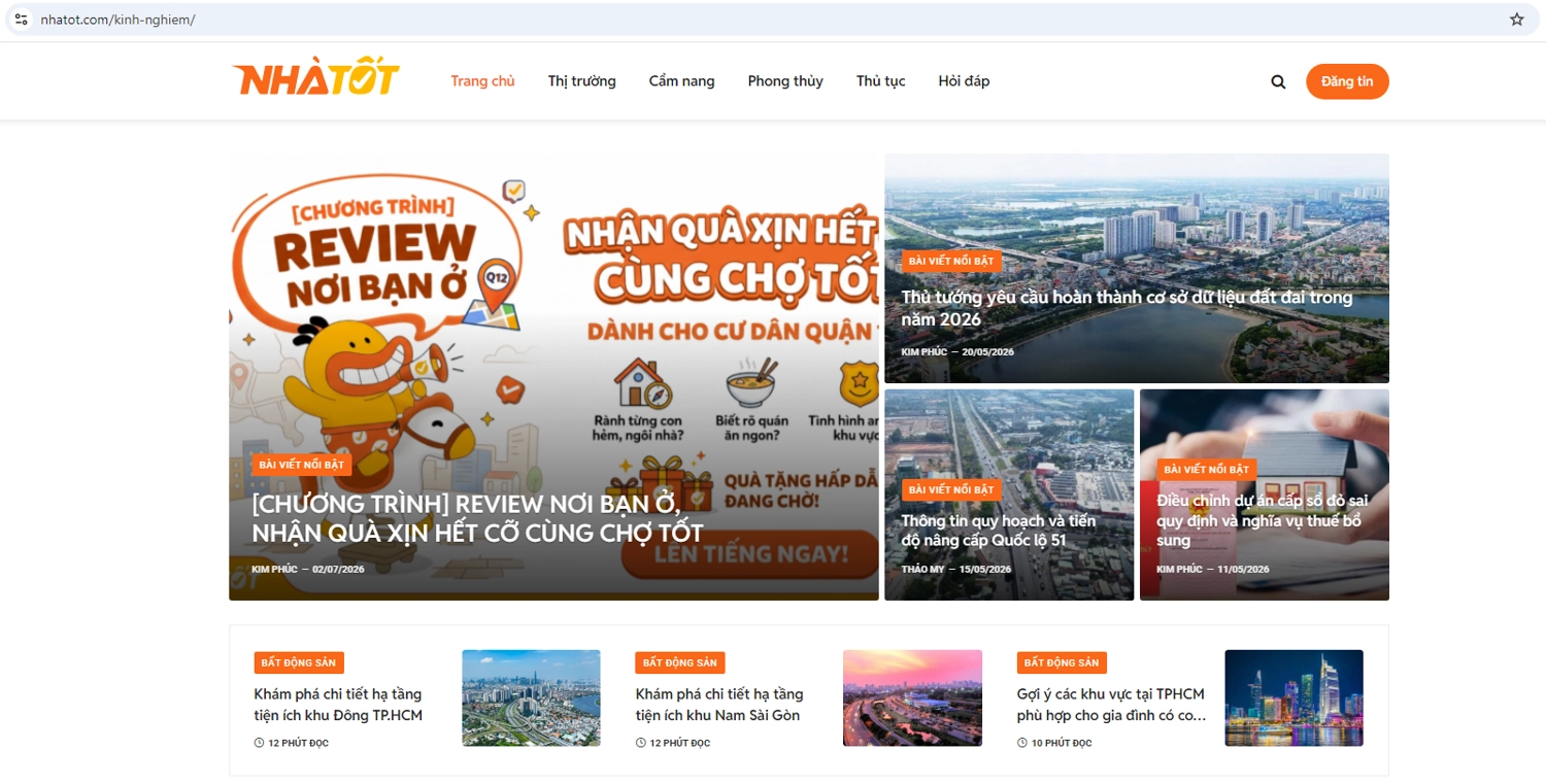 Trang nội dung do Nh&agrave; Tốt bi&ecirc;n tập được để t&aacute;ch biệt so với phần tin rao