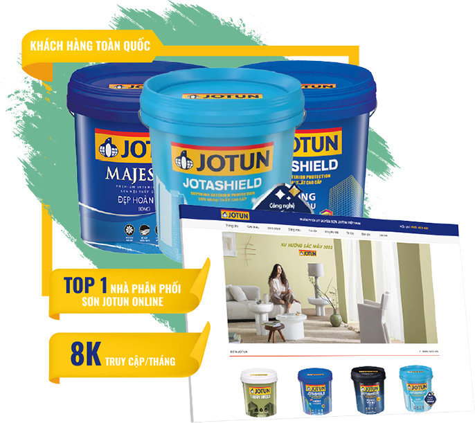 Từ một doanh nghiệp truyền thvống chỉ phân phối sơn Jotun qua kênh bán hàng trực tiếp. Công ty TNHH Thương Mại An Thái đã phát triển kênh SEO với website chính là sonjotun.vn.